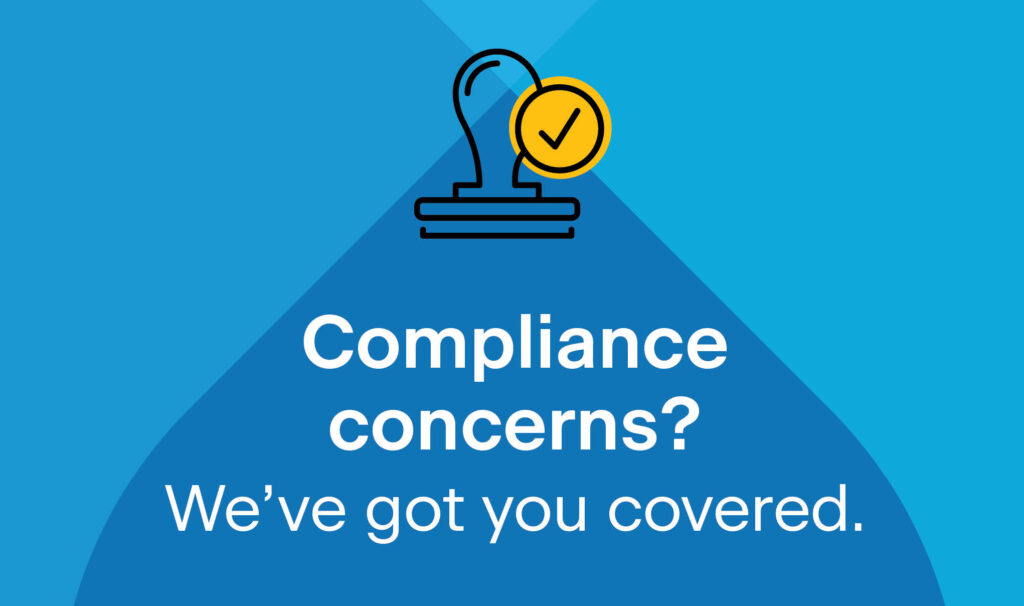 An image that says "Compliance concerns? We've got you covered" for our Pharmacy Benefit Compliance Updates article series.