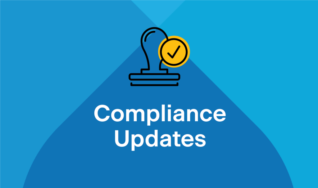 An image that says "Compliance Updates" for our Pharmacy Benefit Compliance Updates article series.